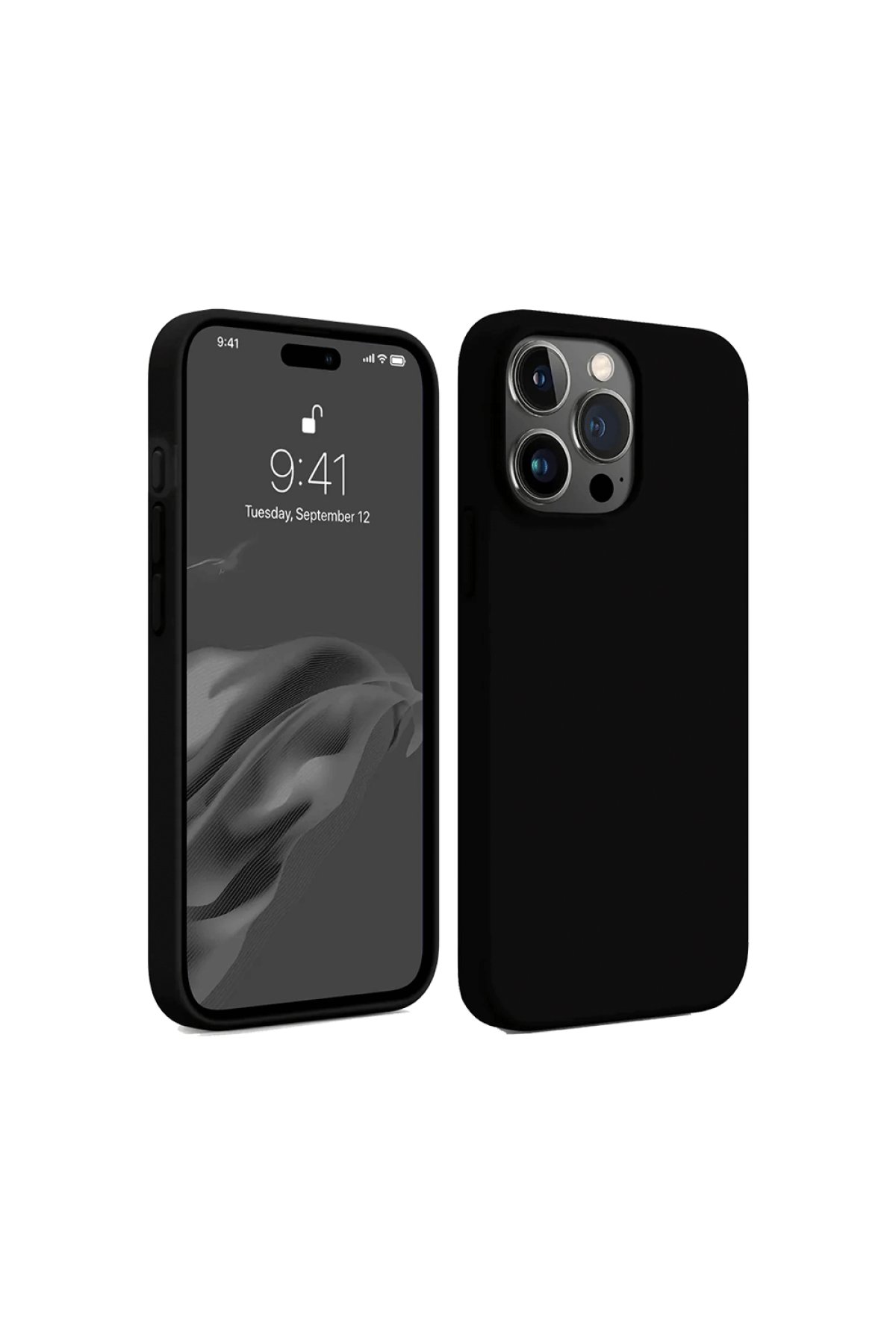  iPhone 15 Pro Max Kılıf First Silikon - Siyah