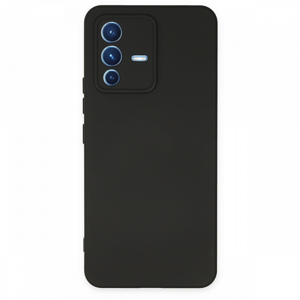 Vivo V23 5G Kılıf Nano içi Kadife Silikon - Siyah Vivo V23 5G Kılıf Nano içi Kadife Silikon - Siyah