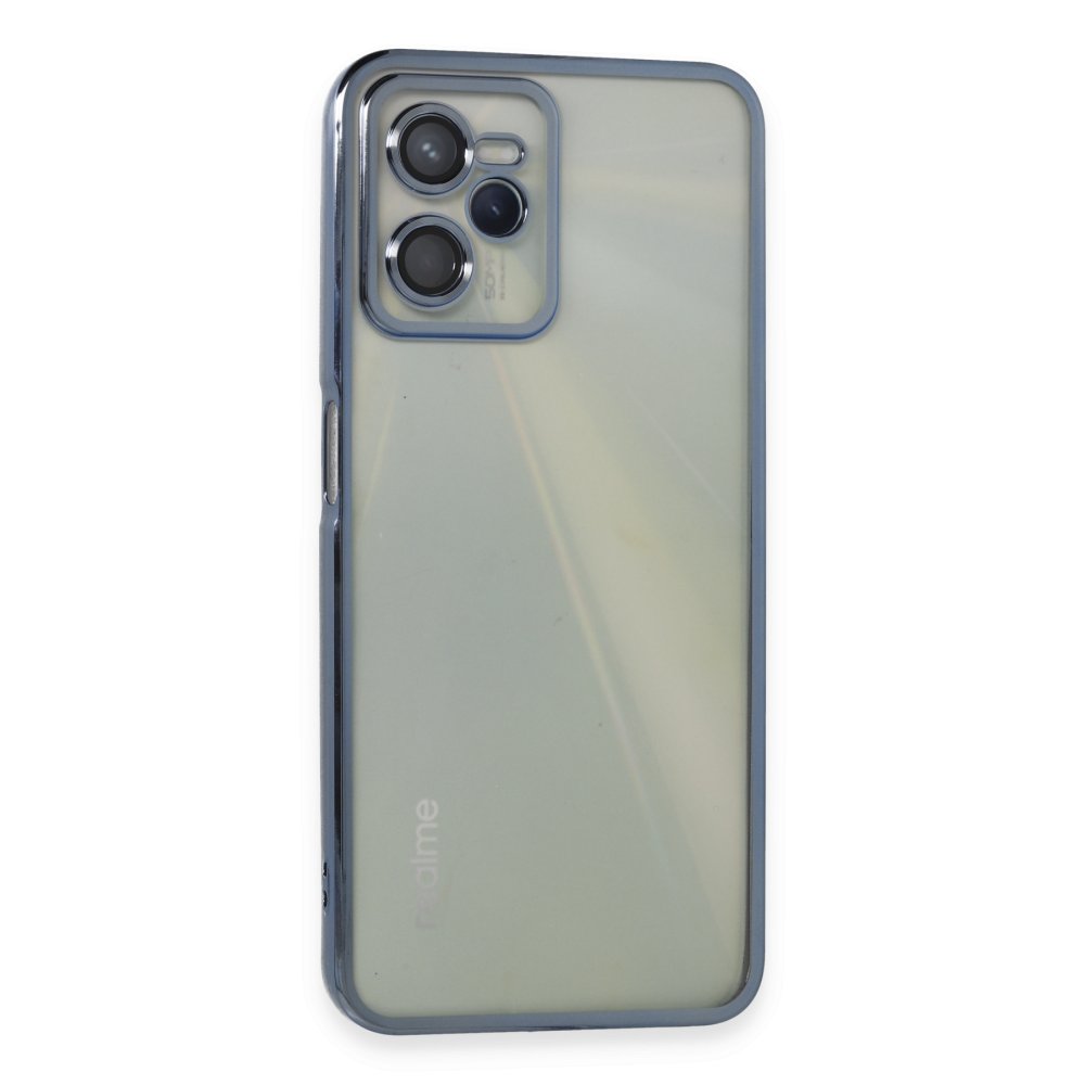 Realme C35 Kılıf Razer Lensli Silikon - Açık Mavi  Realme C35 Kılıf Razer Lensli Silikon - Açık Mavi