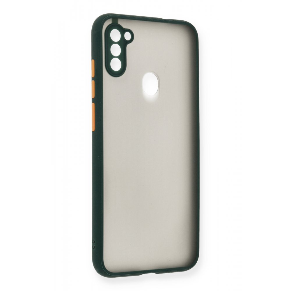  Samsung Galaxy M11 Kılıf Montreal Silikon Kapak - Yeşil