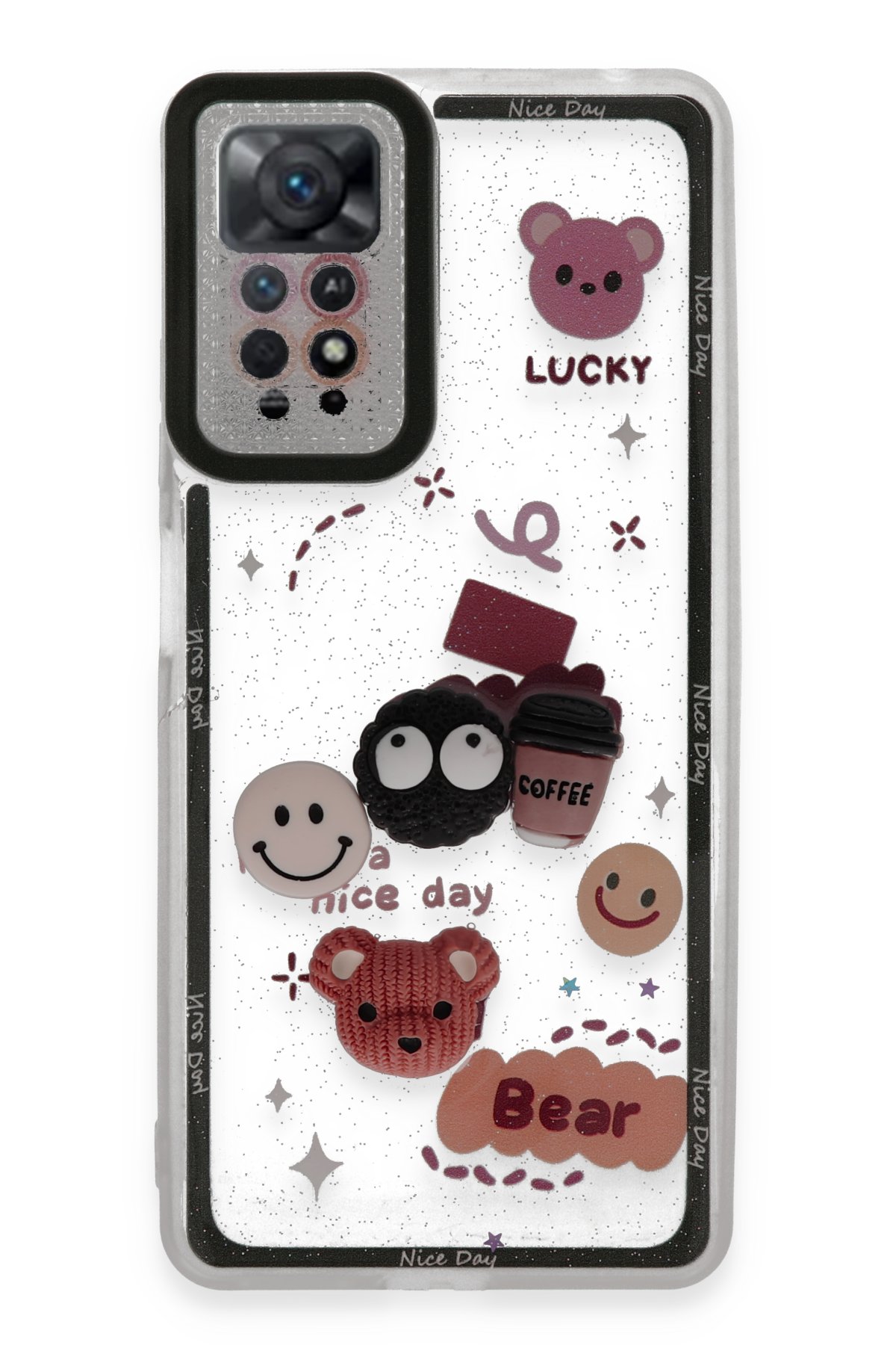 Redmi Note 12 Pro 4G Kılıf Sweet Desenli Silikon Kapak - Sarı