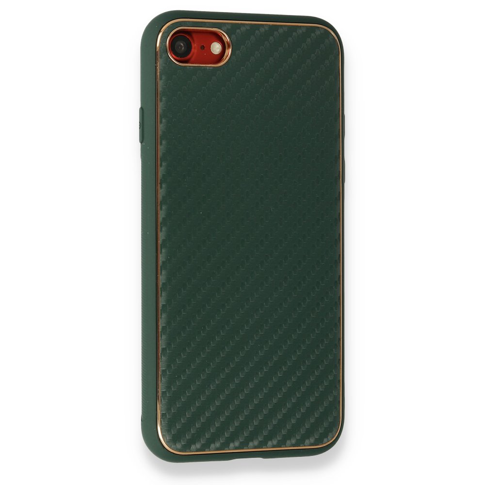iPhone 8 Kılıf Coco Karbon Silikon - Yeşil iPhone 8 Kılıf Coco Karbon Silikon - Yeşil
