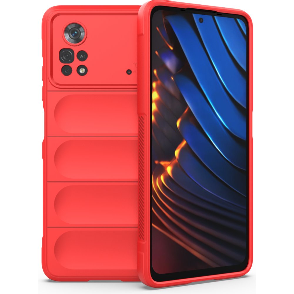  Xiaomi Poco X4 Pro 5G Kılıf Optimum Silikon - Kırmızı