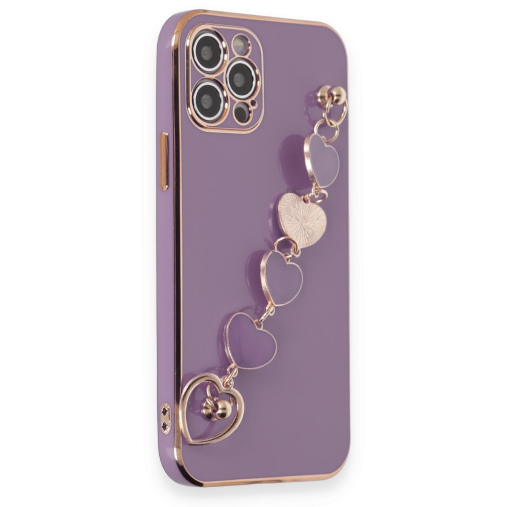  iPhone 12 Pro Kılıf Esila Silikon - Mor