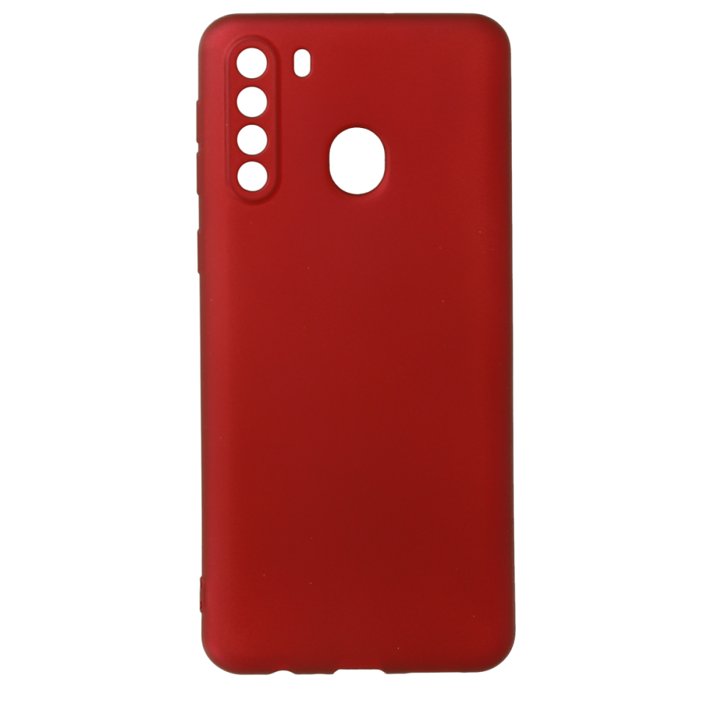  Samsung Galaxy A21 Kılıf First Silikon - Bordo