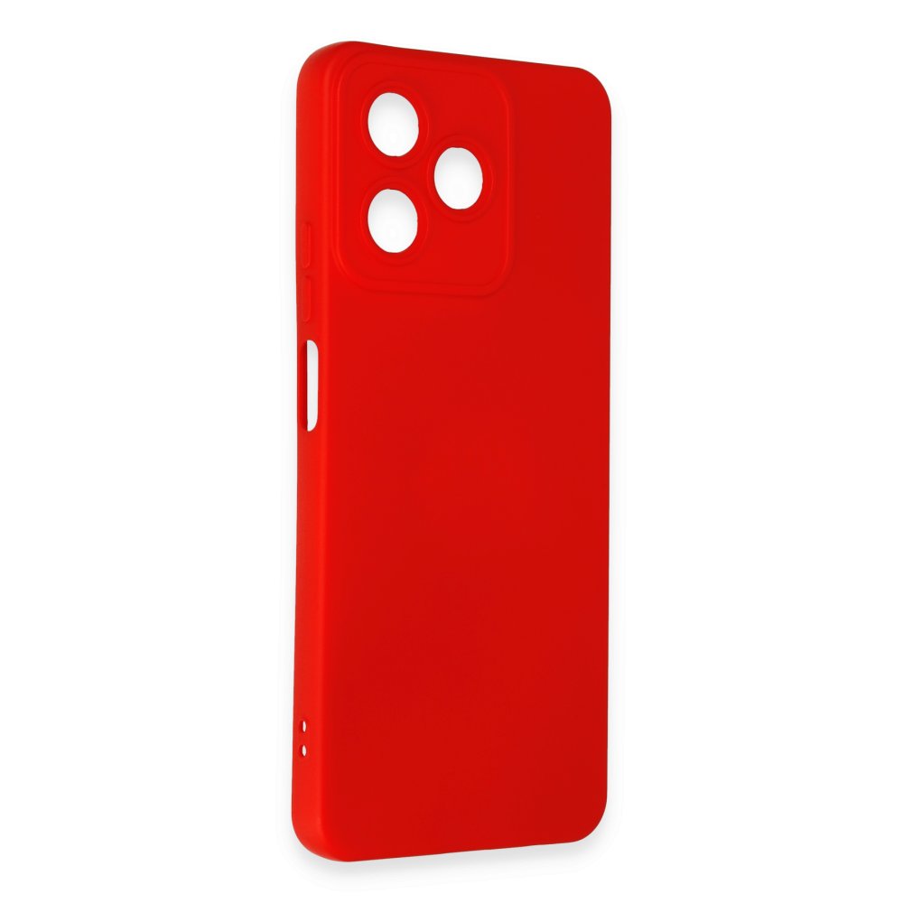 Realme C53 Kılıf Nano içi Kadife Silikon - Kırmızı Realme C53 Kılıf Nano içi Kadife Silikon - Kırmızı