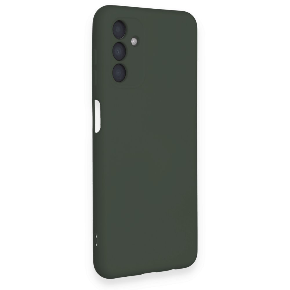  Samsung Galaxy A14 4G Kılıf Nano içi Kadife Silikon - Koyu Yeşil
