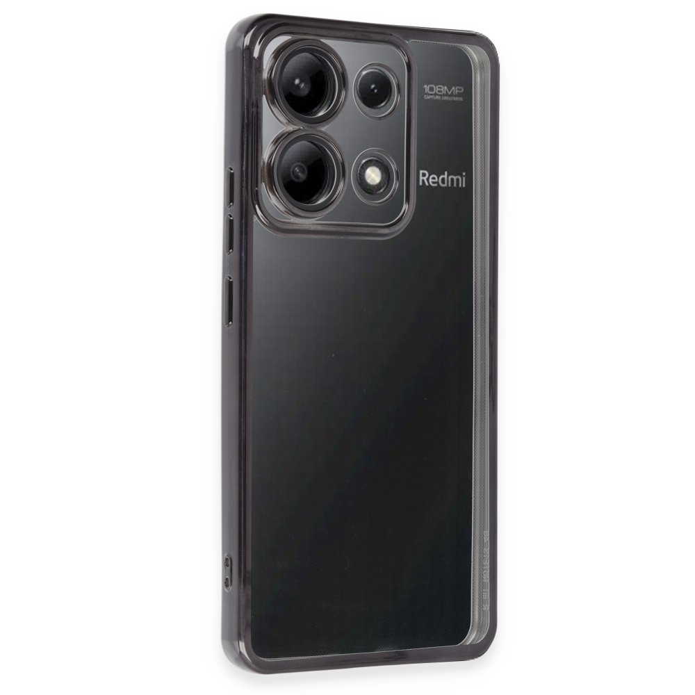 Xiaomi Poco X6 Kılıf Razer Lensli Silikon - Siyah  Xiaomi Poco X6 Kılıf Razer Lensli Silikon - Siyah