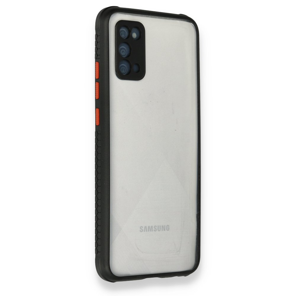  Samsung Galaxy A02S Kılıf Miami Şeffaf Silikon - Siyah