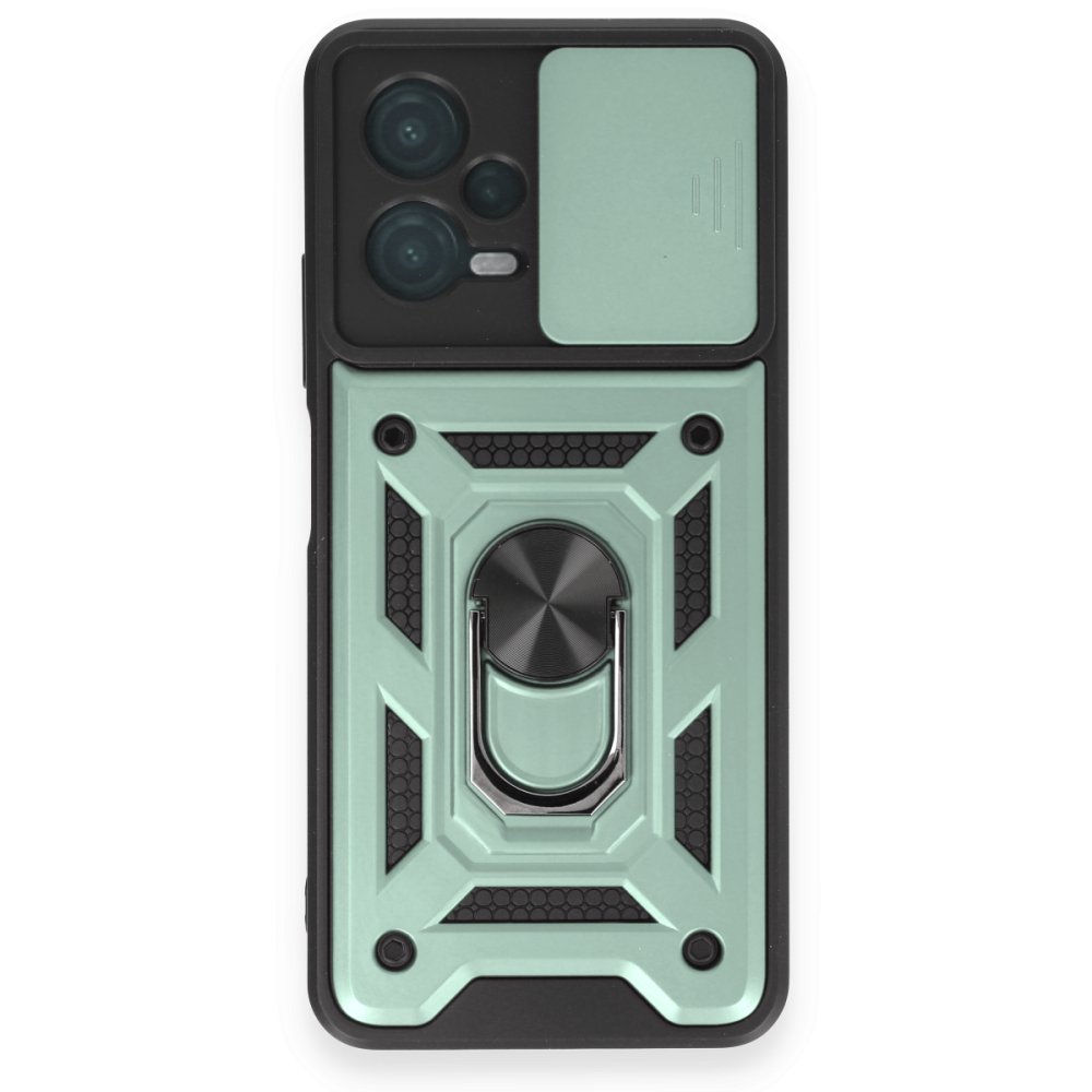 Xiaomi Poco X5 5G Kılıf Pars Lens Yüzüklü Silikon - Yeşil Xiaomi Poco X5 5G Kılıf Pars Lens Yüzüklü Silikon - Yeşil