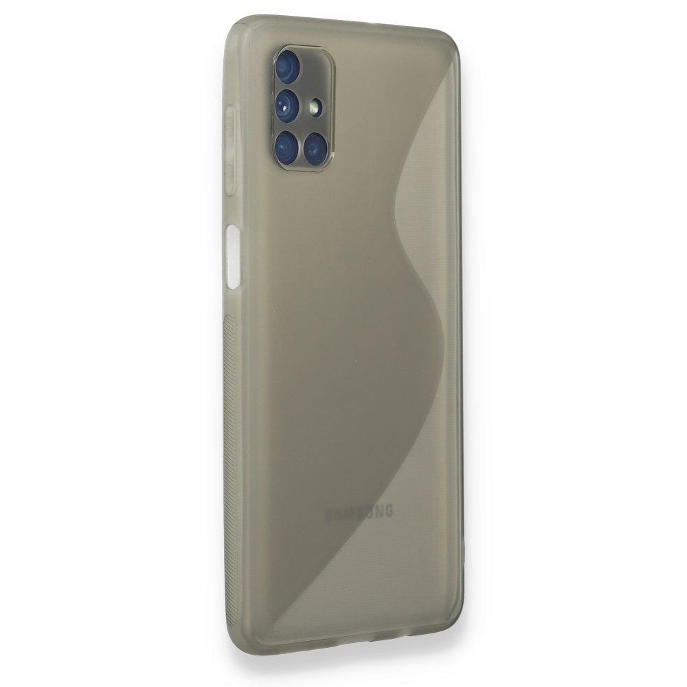  Samsung Galaxy M51 Kılıf S Silikon - Gri