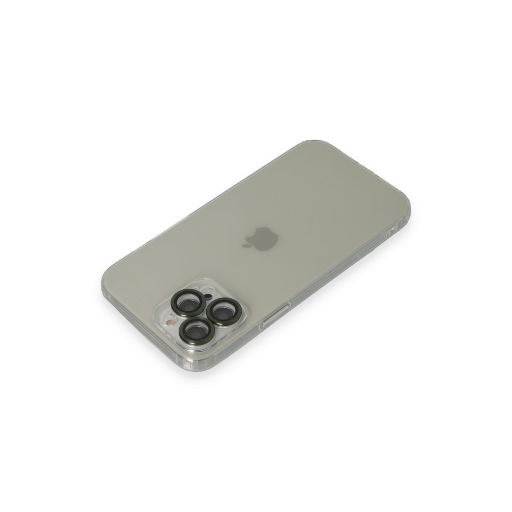  iPhone 13 Pro Max Kılıf Luko Lens Silikon - Yeşil