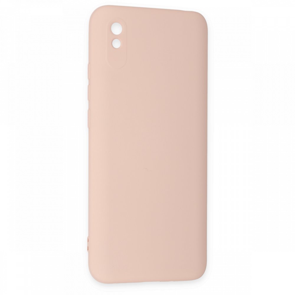 Redmi 9A Kılıf Nano içi Kadife Silikon - Pudra