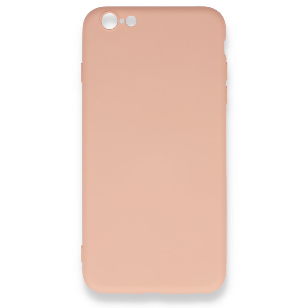iPhone 6 Plus Kılıf Nano içi Kadife Silikon - Pudra iPhone 6 Plus Kılıf Nano içi Kadife Silikon - Pudra