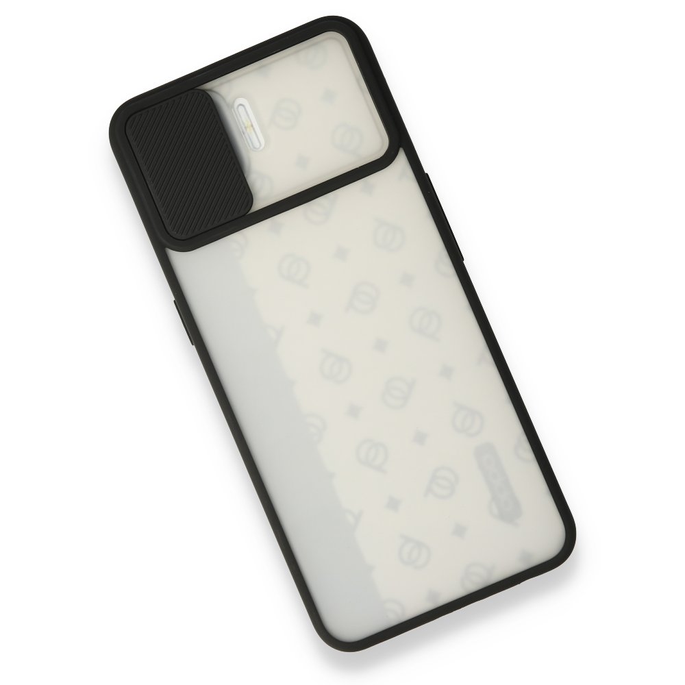 Oppo A73 Kılıf Palm Buzlu Kamera Sürgülü Silikon - Siyah  Oppo A73 Kılıf Palm Buzlu Kamera Sürgülü Silikon - Siyah