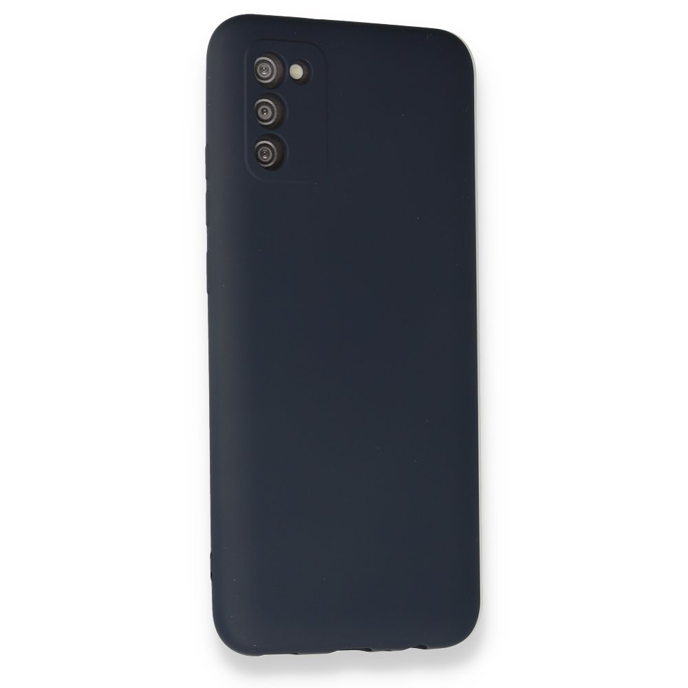  Samsung Galaxy A03S Kılıf Nano içi Kadife Silikon - Lacivert