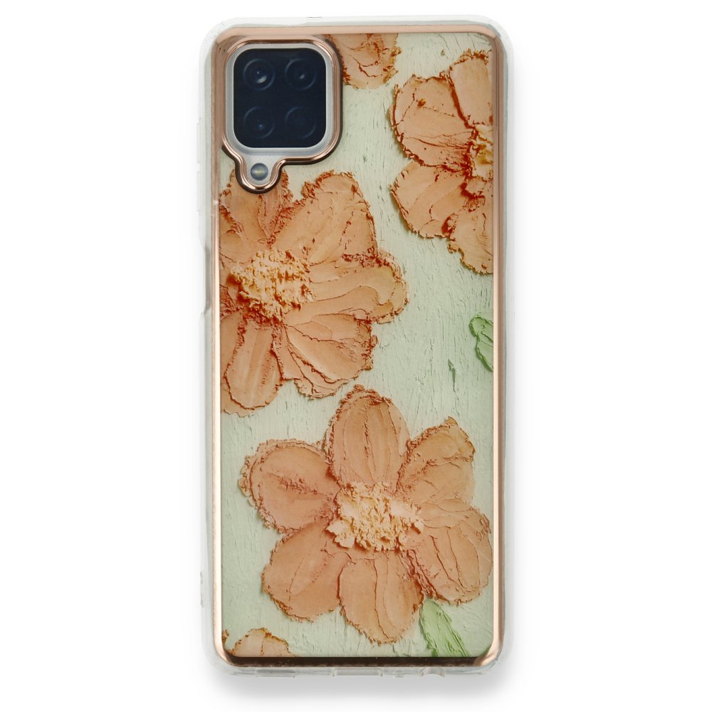 Samsung Galaxy A12 Kılıf Çiçekli Silikon - Rose Samsung Galaxy A12 Kılıf Çiçekli Silikon - Rose