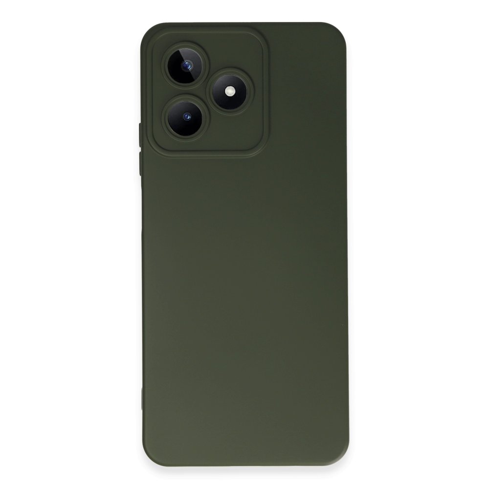  Realme C53 Kılıf Nano içi Kadife Silikon - Koyu Yeşil