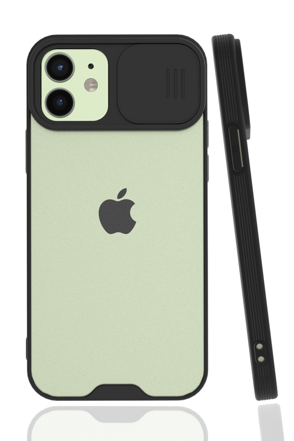 iPhone 12 Kılıf Platin Kamera Koruma Silikon - Siyah iPhone 12 Kılıf Platin Kamera Koruma Silikon - Siyah