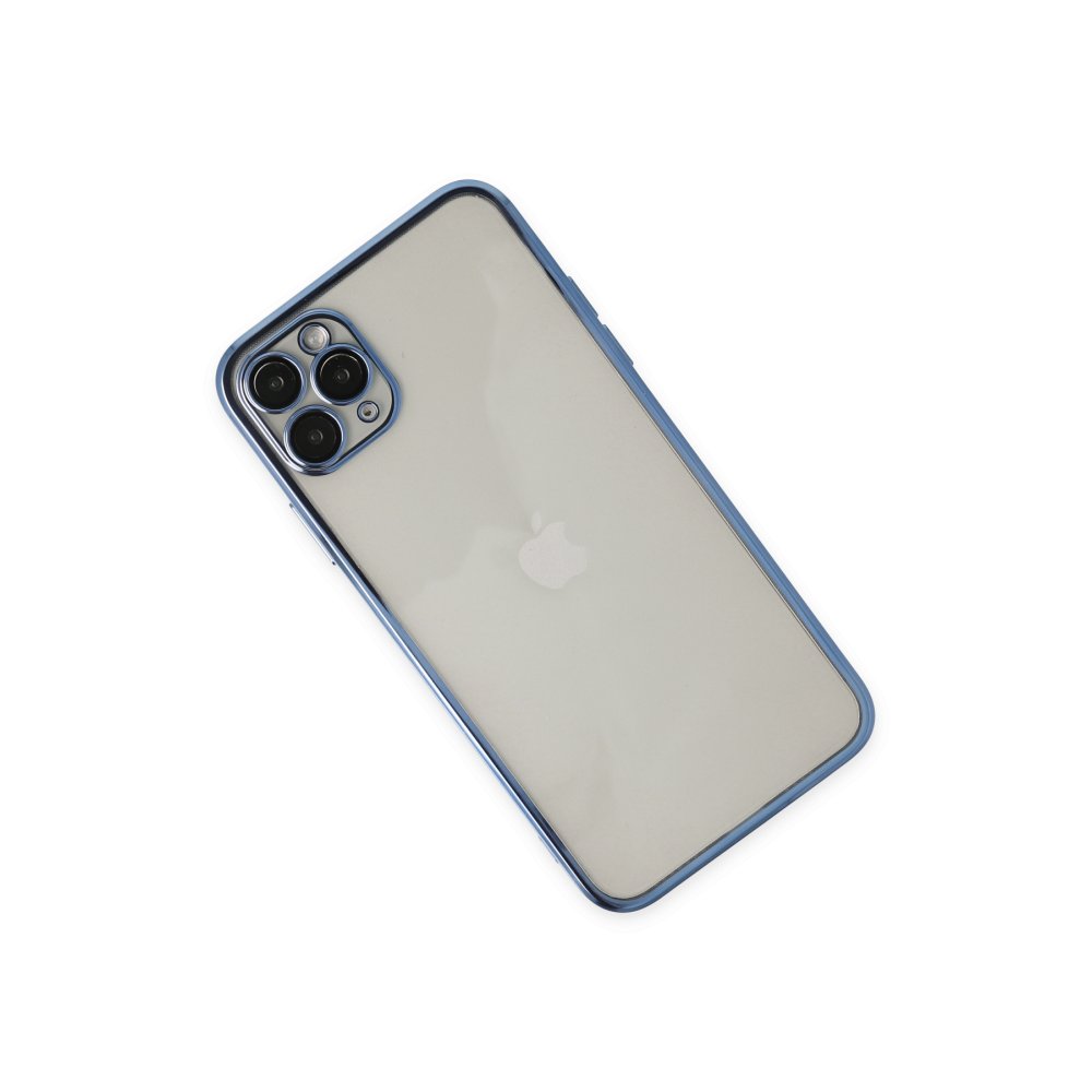  iPhone 11 Pro Kılıf Razer Lensli Silikon - Açık Mavi