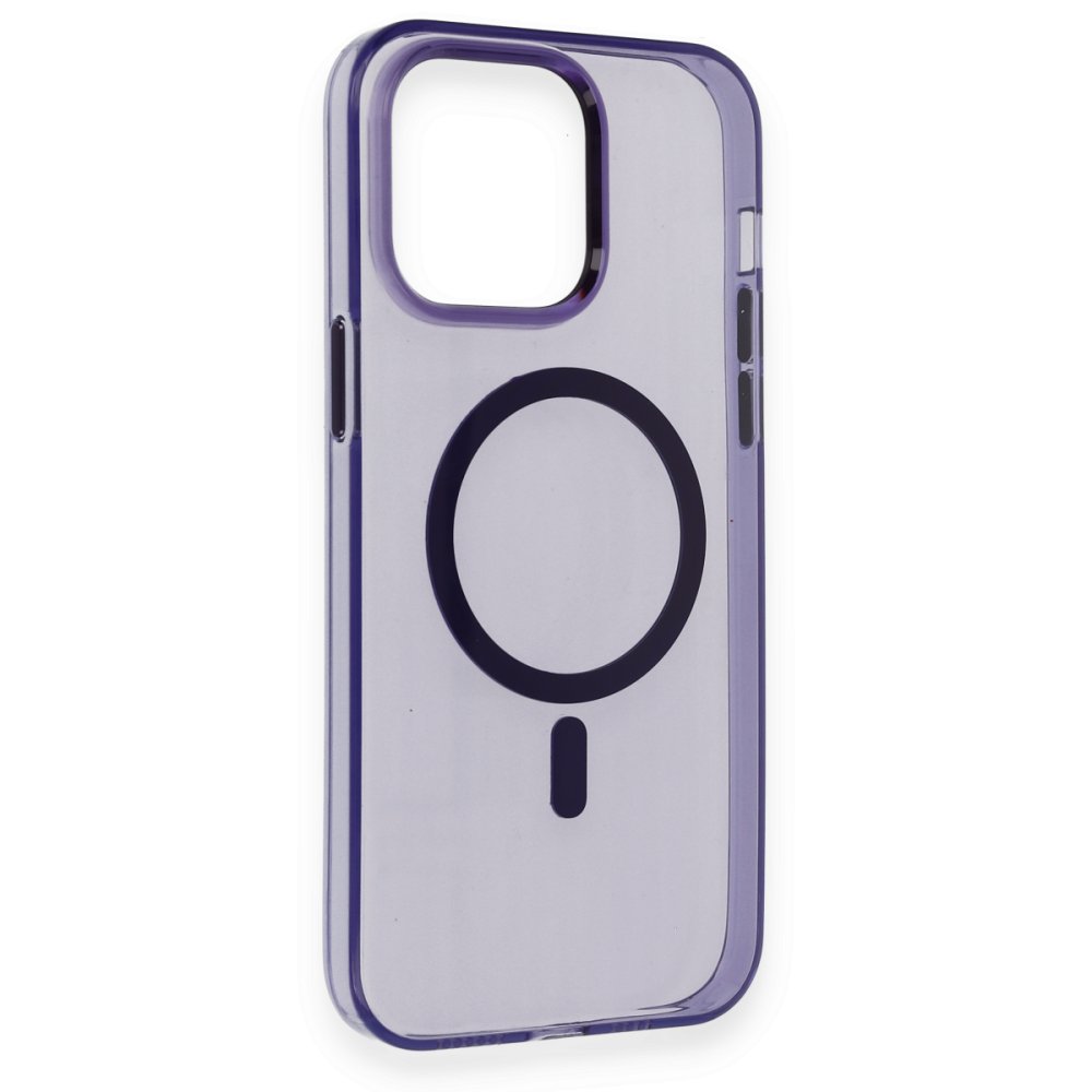 iPhone 14 Pro Max Kılıf Tron Şeffaf Magsafe Kapak - Derin Mor iPhone 14 Pro Max Kılıf Tron Şeffaf Magsafe Kapak - Derin Mor