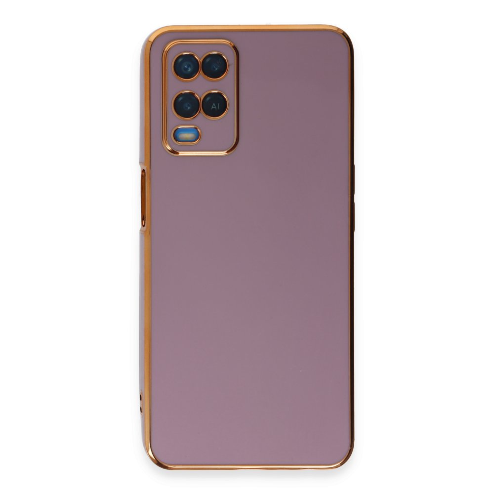 Oppo A54 4G Kılıf Volet Silikon - Mor Oppo A54 4G Kılıf Volet Silikon - Mor