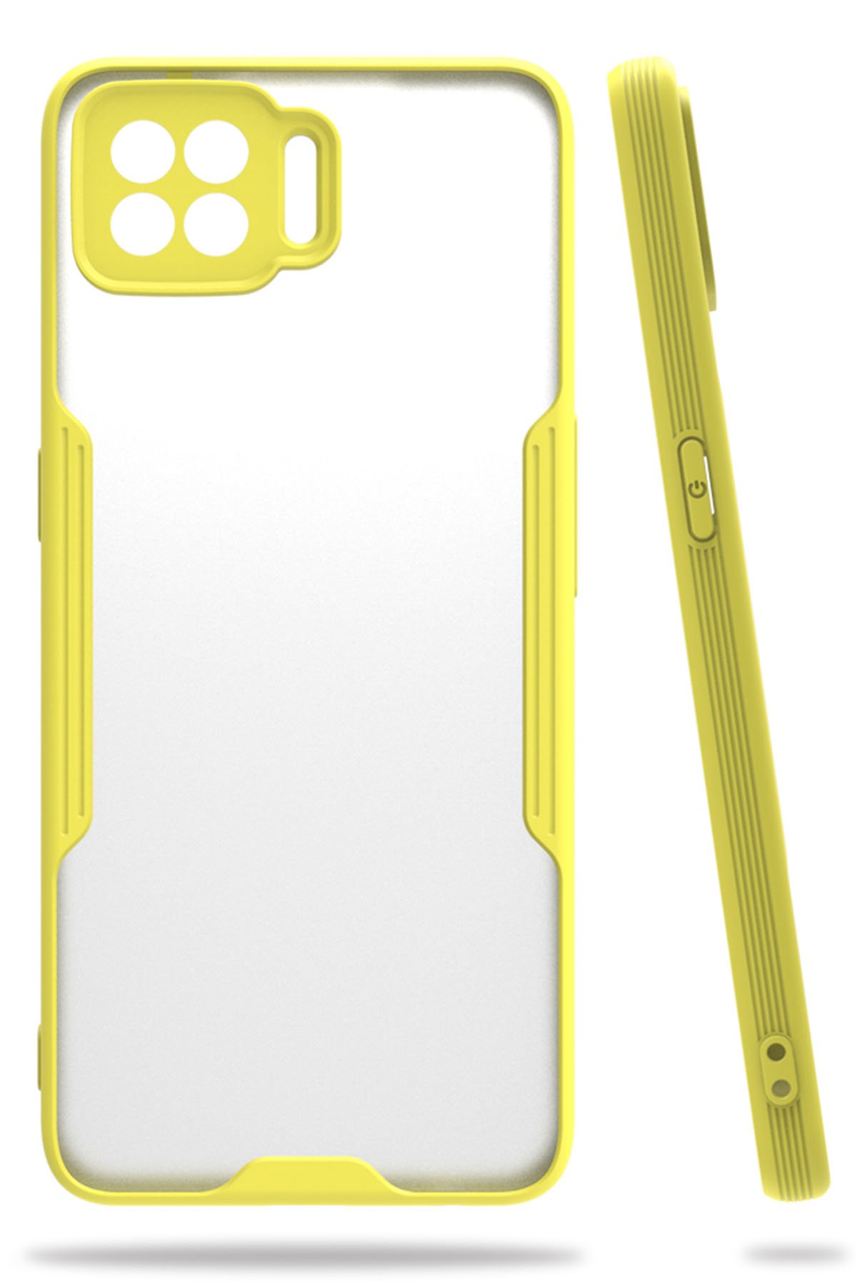  Oppo A73 Kılıf Platin Silikon - Sarı