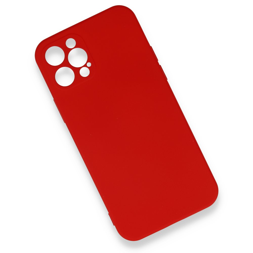  iPhone 12 Pro Max Kılıf Nano içi Kadife Silikon - Kırmızı