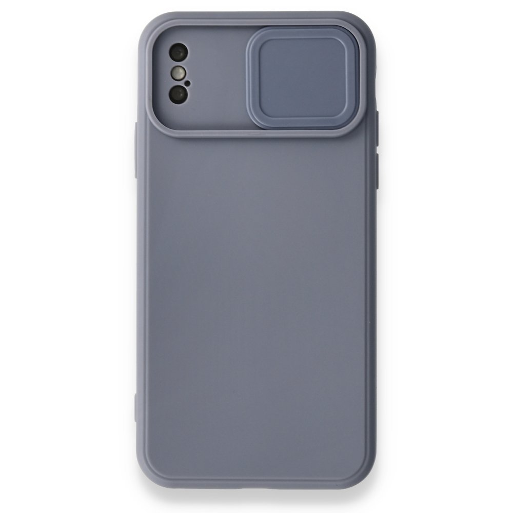 iPhone X Kılıf Color Lens Silikon - Gri  iPhone X Kılıf Color Lens Silikon - Gri