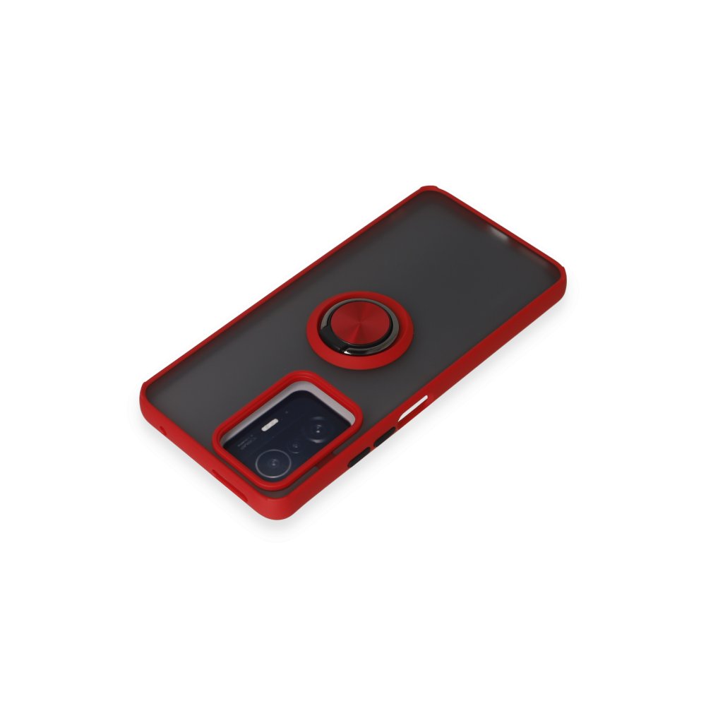 Xiaomi Mi 11T Pro Kılıf Montreal Yüzüklü Silikon Kapak - Kırmızı