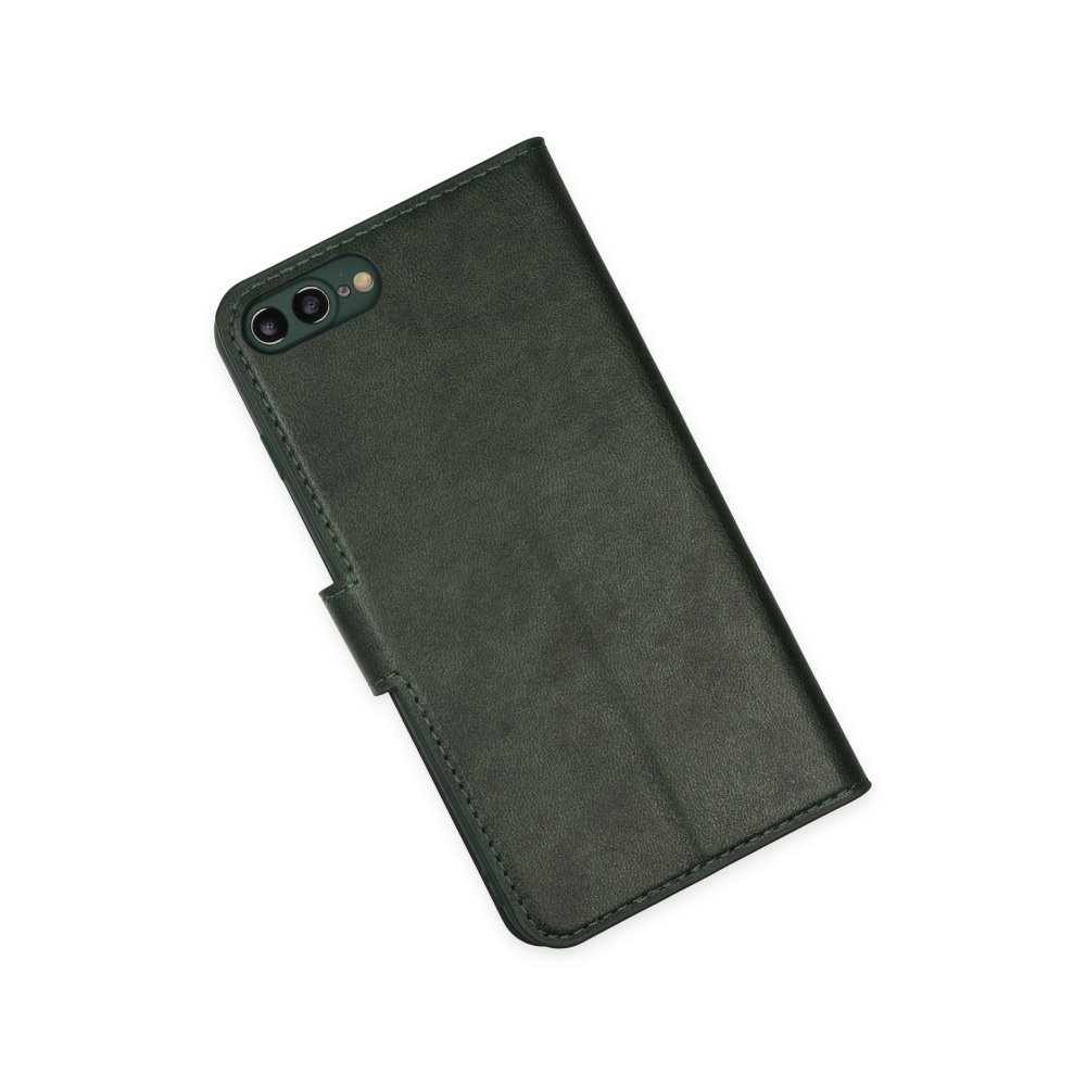  iPhone 8 Plus Kılıf Trend S Plus Kapaklı Kılıf - Yeşil