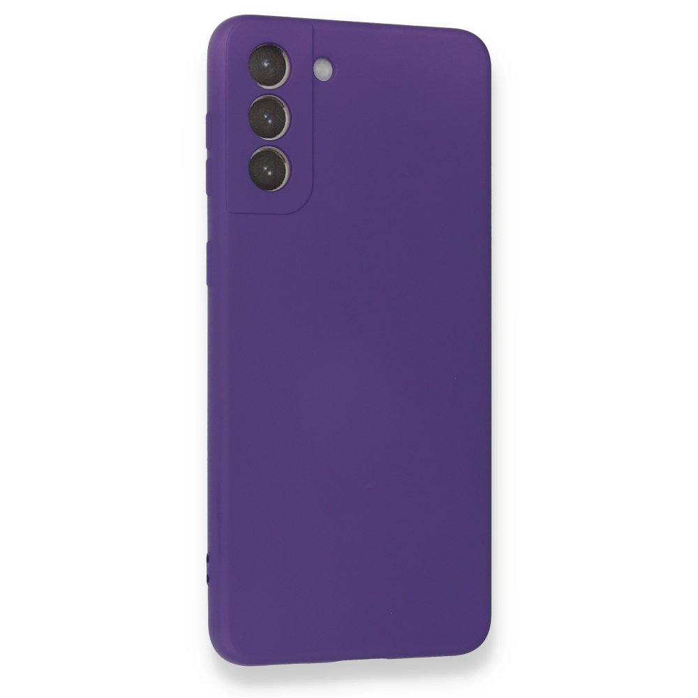  Samsung Galaxy S21 Plus Kılıf Nano içi Kadife Silikon - Mor