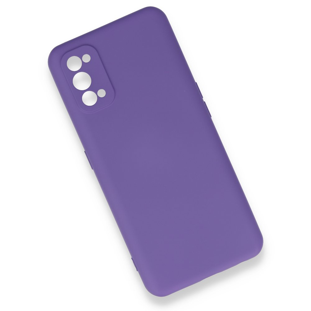 Realme 7 Pro Kılıf Nano içi Kadife Silikon - Mor  Realme 7 Pro Kılıf Nano içi Kadife Silikon - Mor