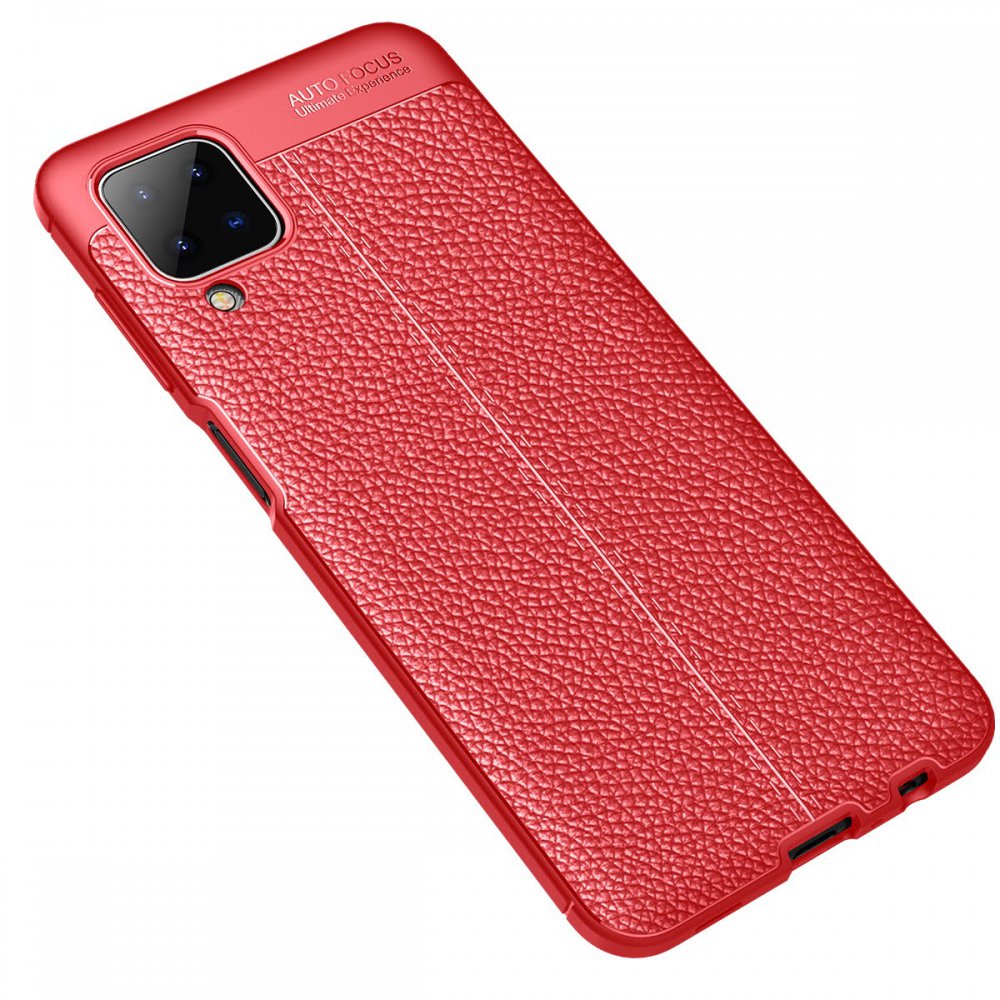  Samsung Galaxy A12 Kılıf Auto Focus Kapak - Kırmızı