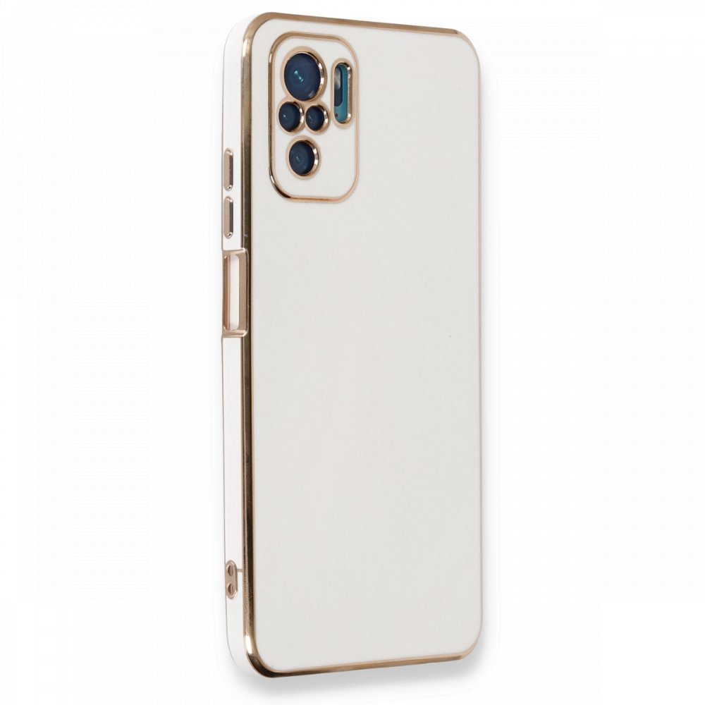 Redmi Note 10S Kılıf Volet Silikon - Beyaz