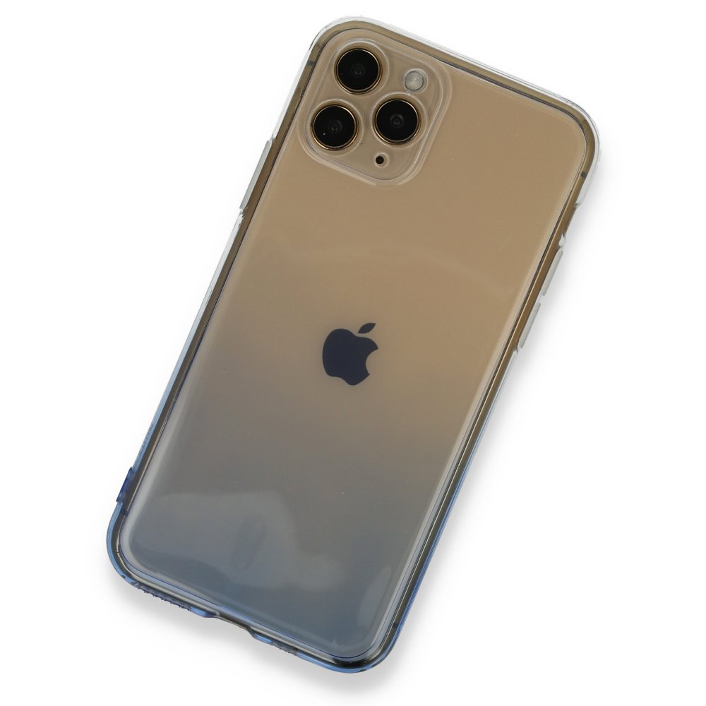  iPhone 11 Pro Kılıf Lüx Çift Renkli Silikon - Mor