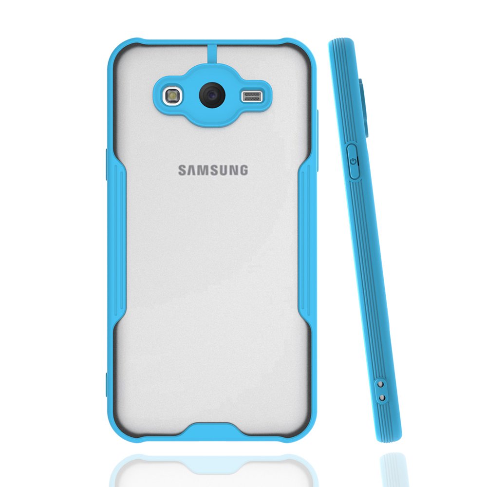  Samsung Galaxy J7 Kılıf Platin Silikon - Mavi