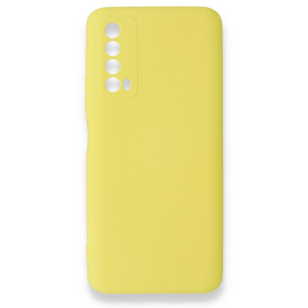 Huawei P Smart 2021 Kılıf Nano içi Kadife Silikon - Sarı  Huawei P Smart 2021 Kılıf Nano içi Kadife Silikon - Sarı