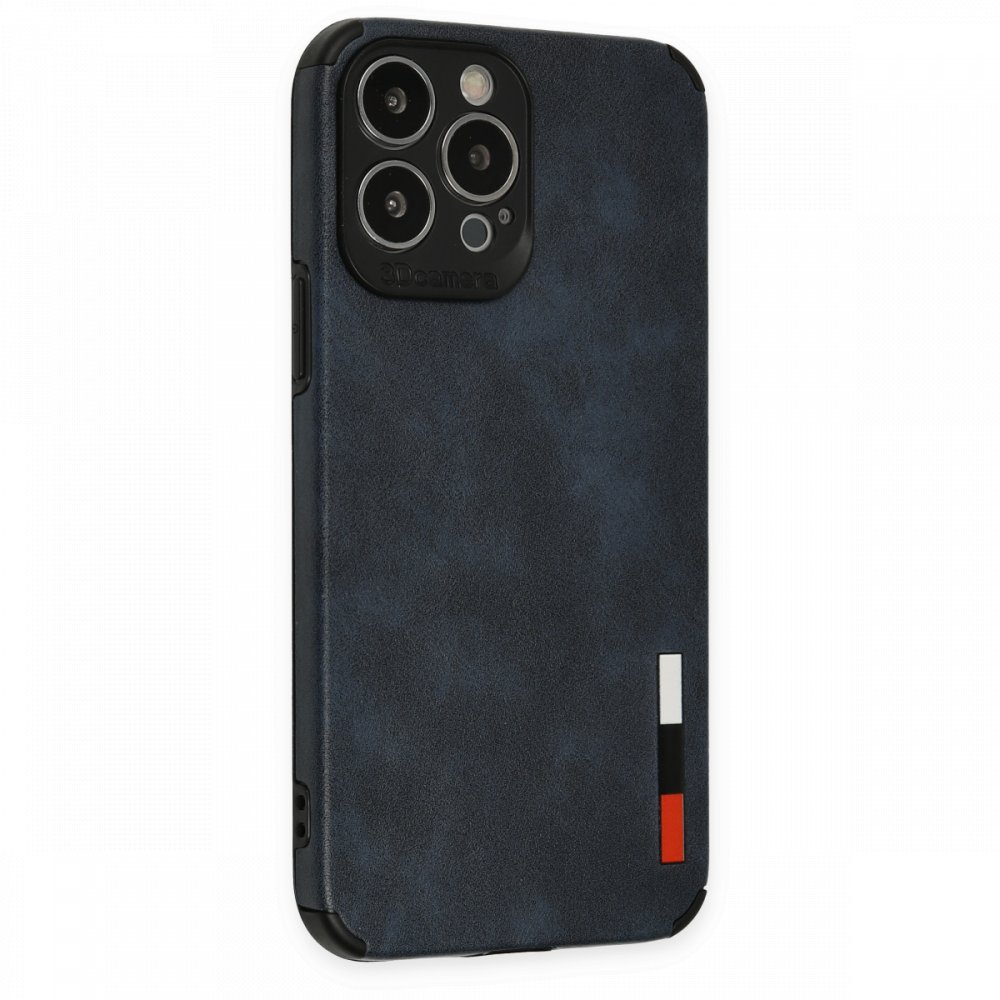  iPhone 13 Pro Kılıf Loop Deri Silikon - Lacivert