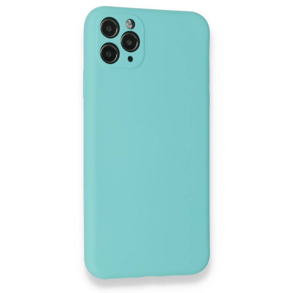 iPhone 11 Pro Max Kılıf Nano içi Kadife Silikon - Turkuaz