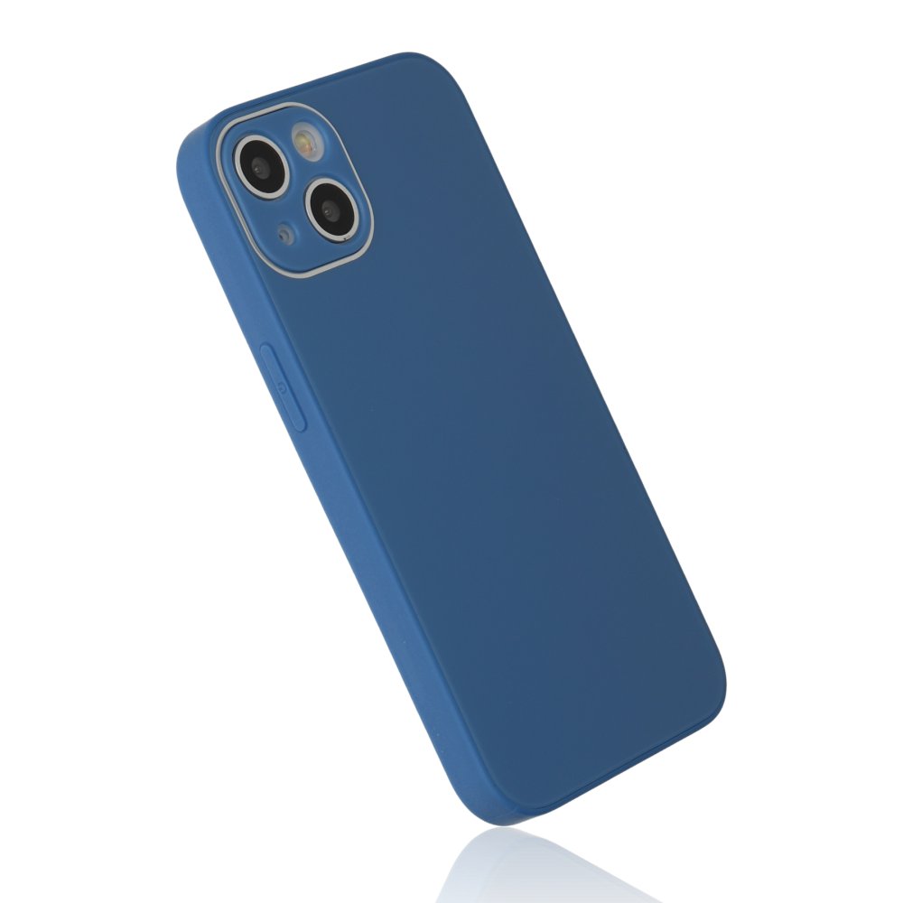 iPhone 14 Plus Kılıf Glass Kapak - Mavi  iPhone 14 Plus Kılıf Glass Kapak - Mavi