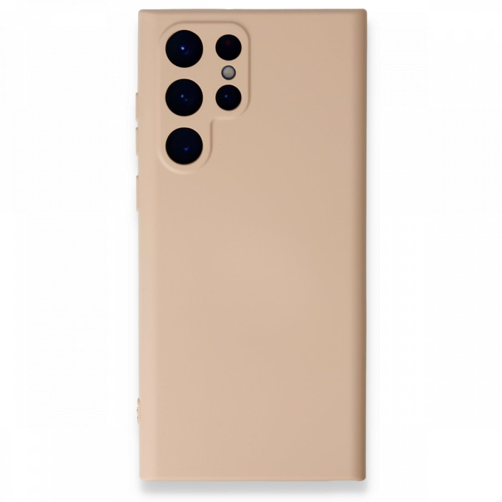  Samsung Galaxy S22 Ultra Kılıf Nano içi Kadife Silikon - Pudra
