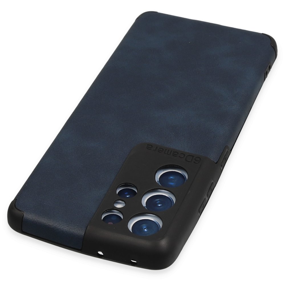 Samsung Galaxy S21 Ultra Kılıf Loop Deri Silikon - Lacivert