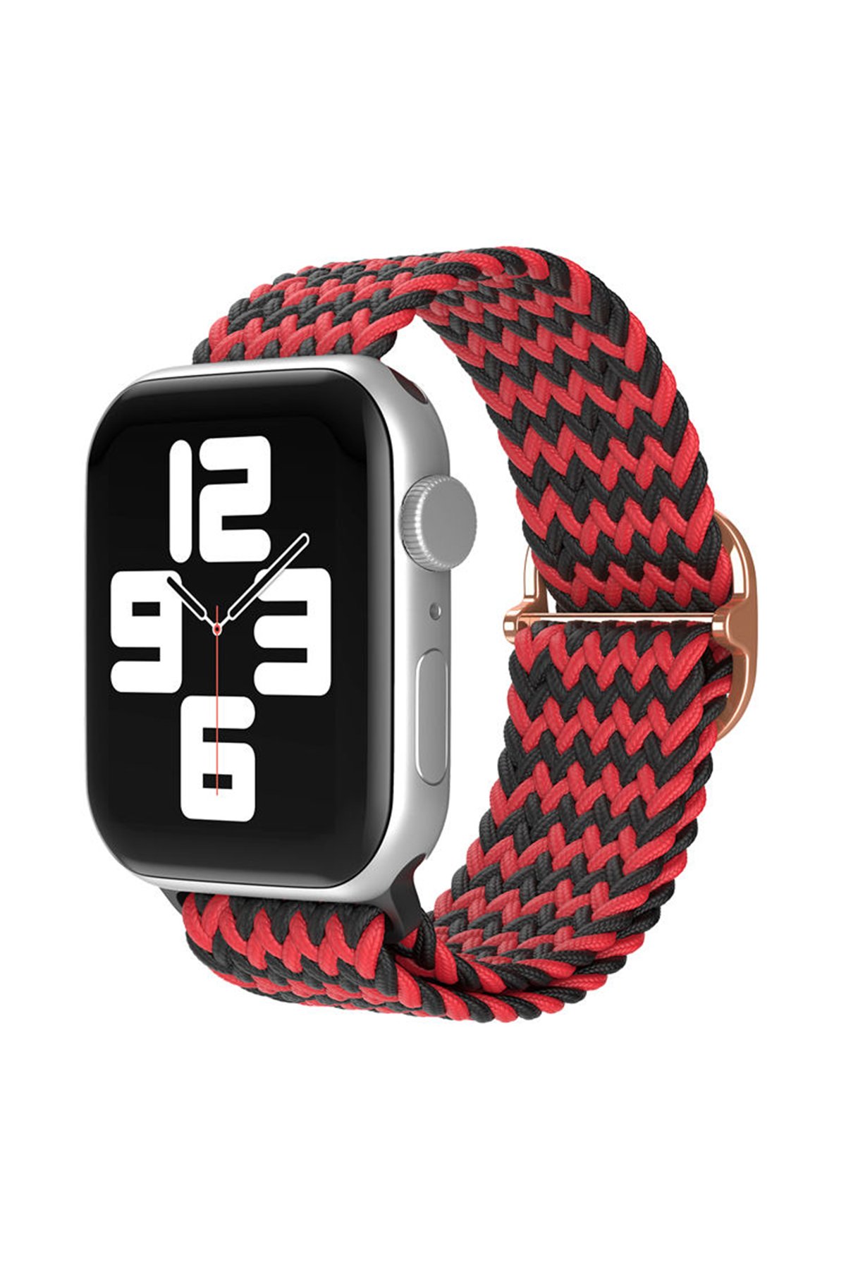 Apple Watch 38mm Star Kordon - Zigzag Kırmızı-Siyah Apple Watch 38mm Star Kordon - Zigzag Kırmızı-Siyah