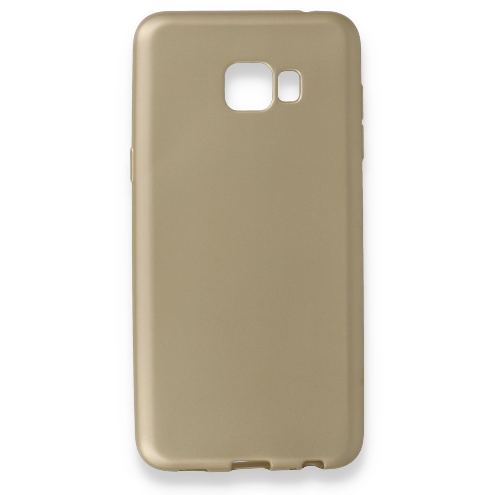  Samsung Galaxy C7 Pro Kılıf First Silikon - Gold