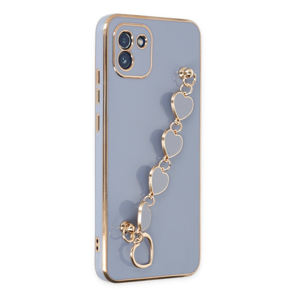  Samsung Galaxy A03 Kılıf Esila Silikon - Gri