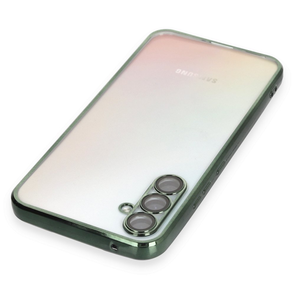  Samsung Galaxy A54 5G Kılıf Razer Lensli Silikon - Yeşil
