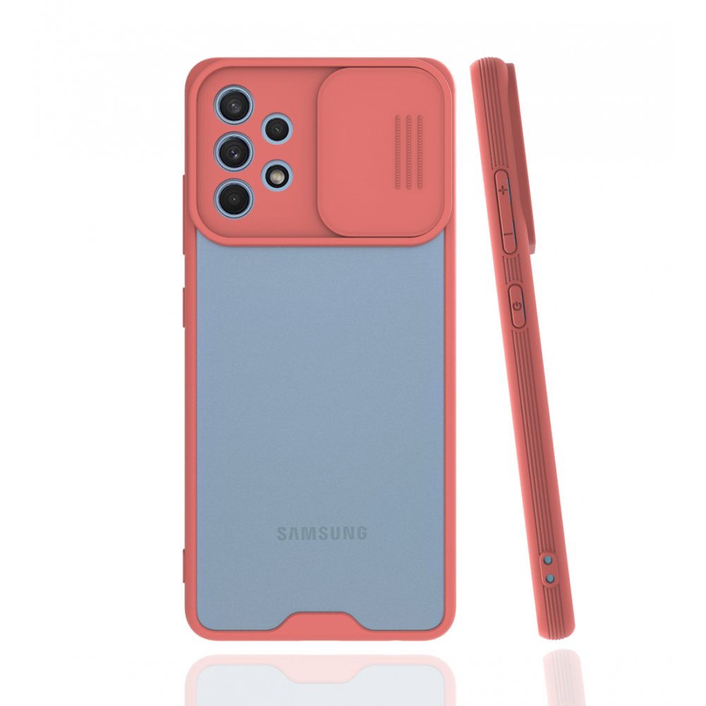  Samsung Galaxy A32 Kılıf Platin Kamera Koruma Silikon - Pembe