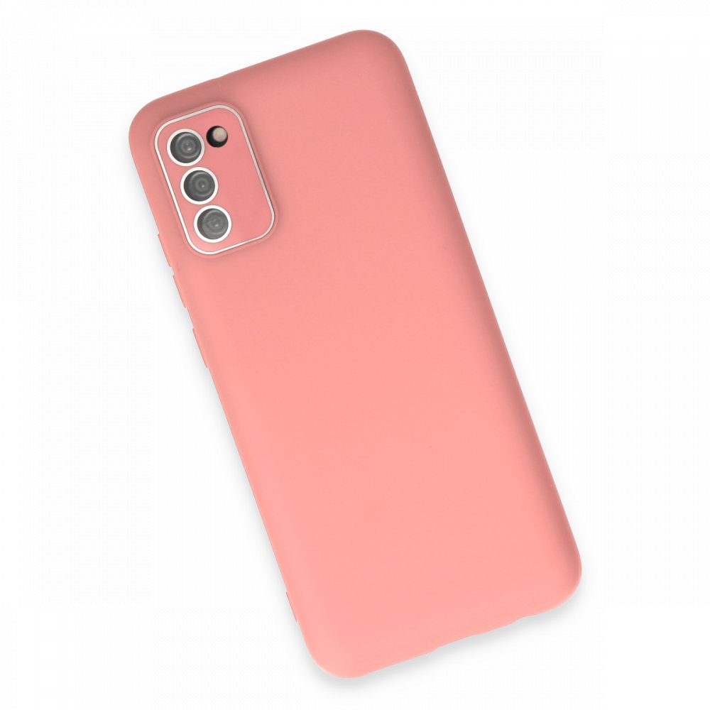  Samsung Galaxy A02S Kılıf Lansman Glass Kapak - Pembe