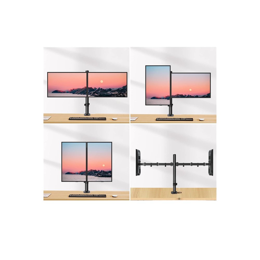  MA02 İkili Monitör Standı - Siyah
